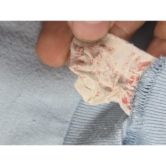 Vintage 80s Indiana State University Blue Shirt Single Stitch Small - Picture 3 of 4